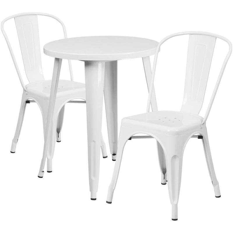 Tables et chaises de jardin en métal