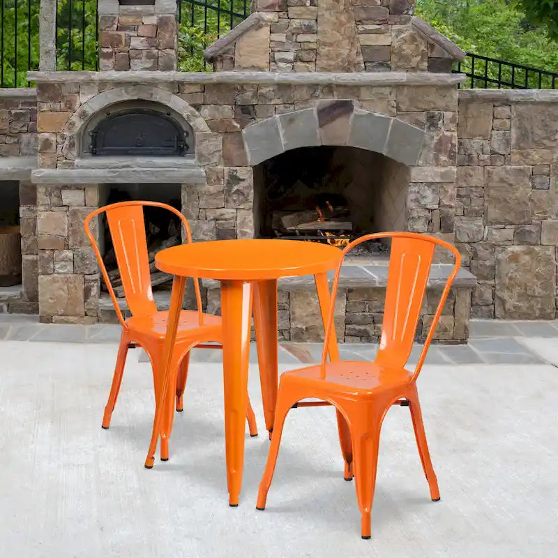 Tables et chaises de jardin en métal