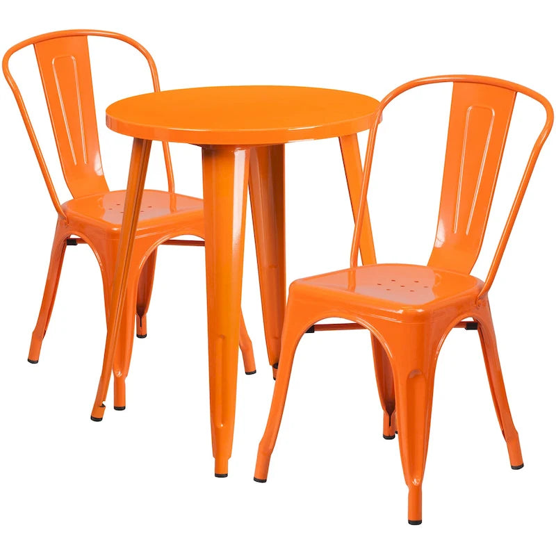 Tables et chaises de jardin en métal
