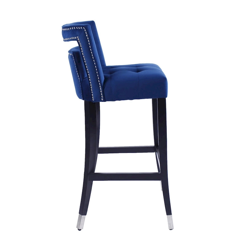 Tabourets de bar en velours