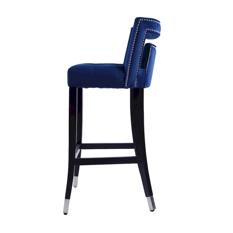 Tabourets de bar en velours