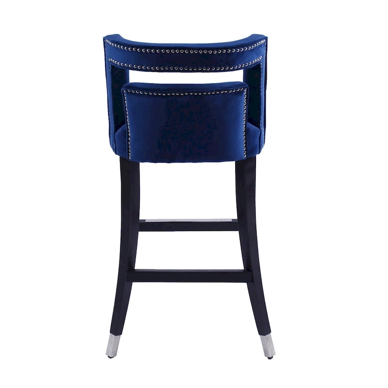 Tabourets de bar en velours