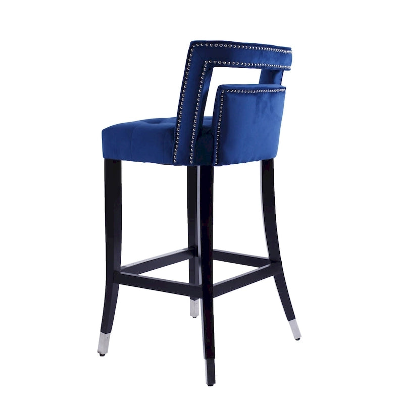 Tabourets de bar en velours