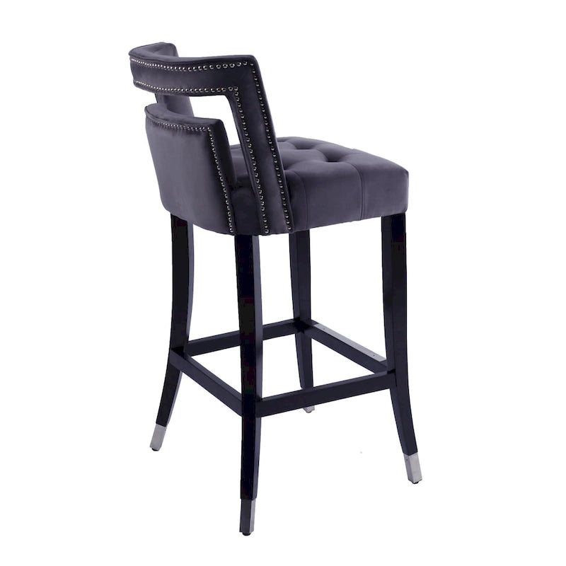 Tabourets de bar en velours