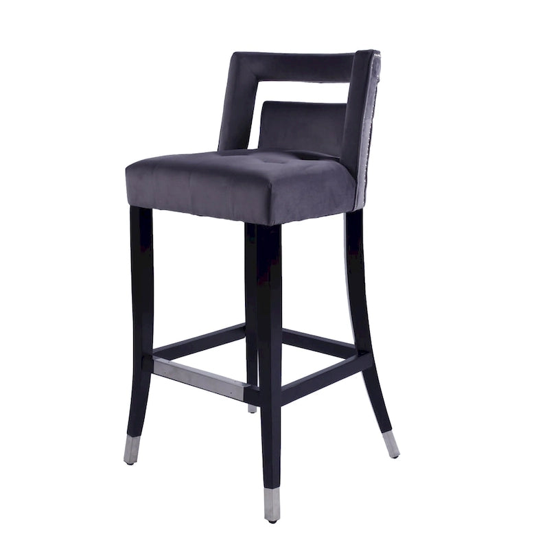 Tabourets de bar en velours