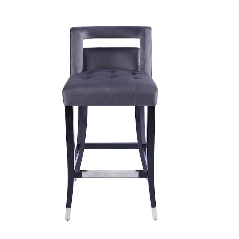 Tabourets de bar en velours