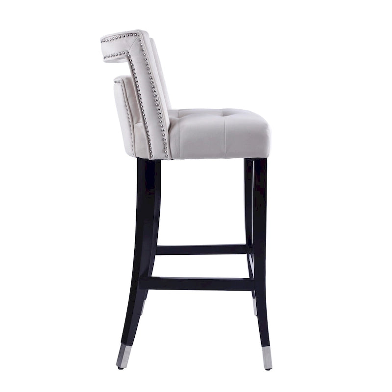 Tabourets de bar en velours