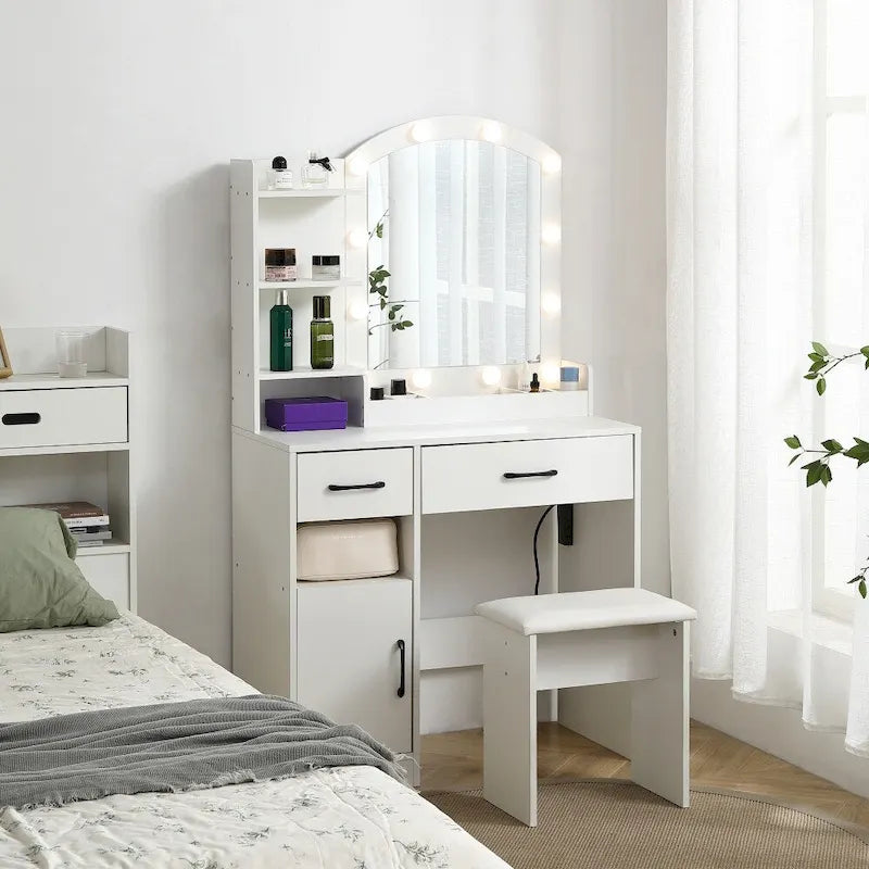 Coiffeuse dans meuble de rangement