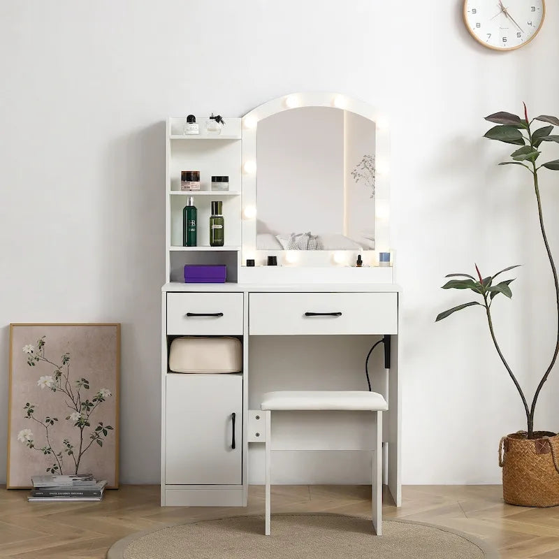 Coiffeuse dans meuble de rangement