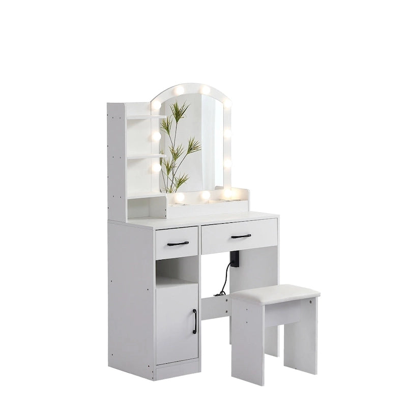 Coiffeuse dans meuble de rangement