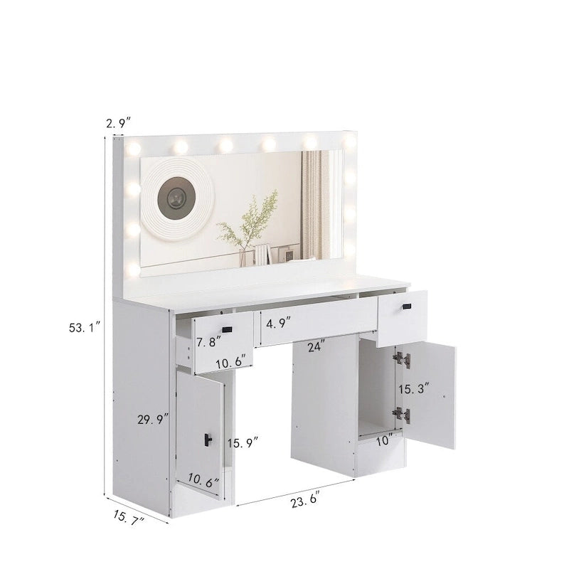 Coiffeuse dans meuble de rangement