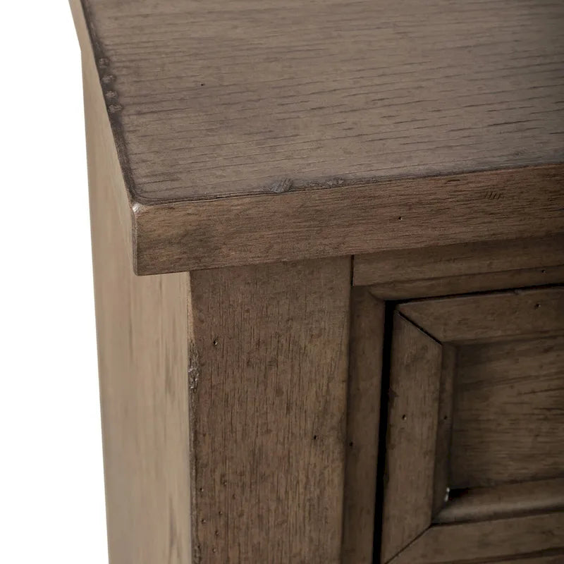 Commode Americana Farmhouse à 9 tiroirs taupe poudré