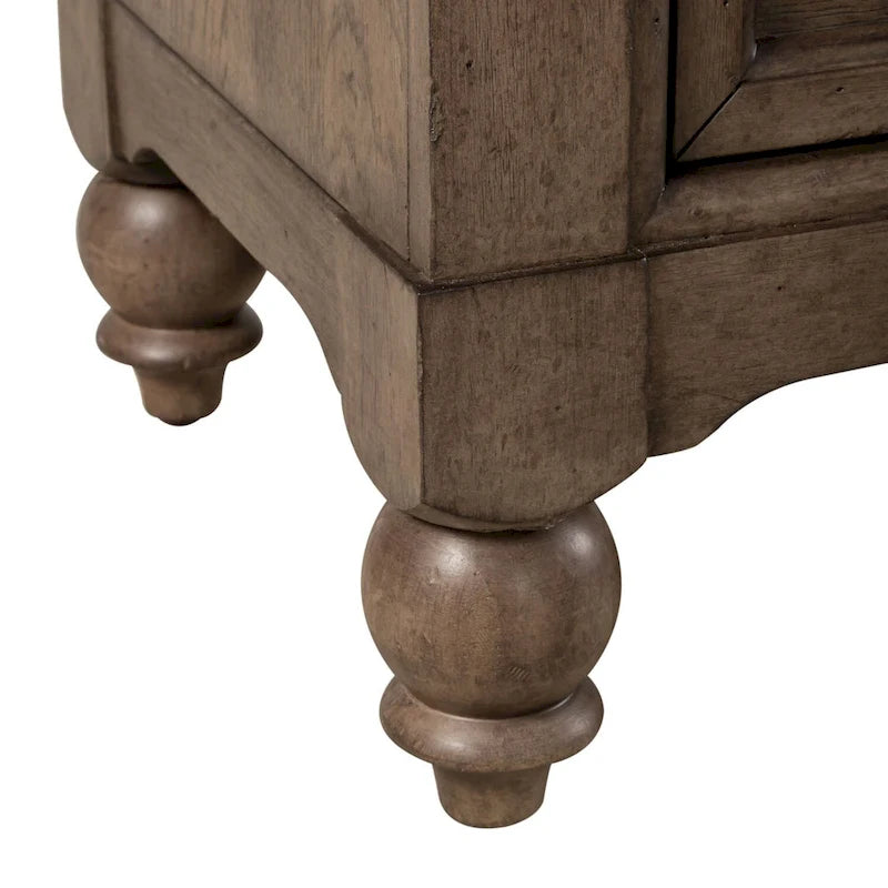 Commode Americana Farmhouse à 9 tiroirs taupe poudré