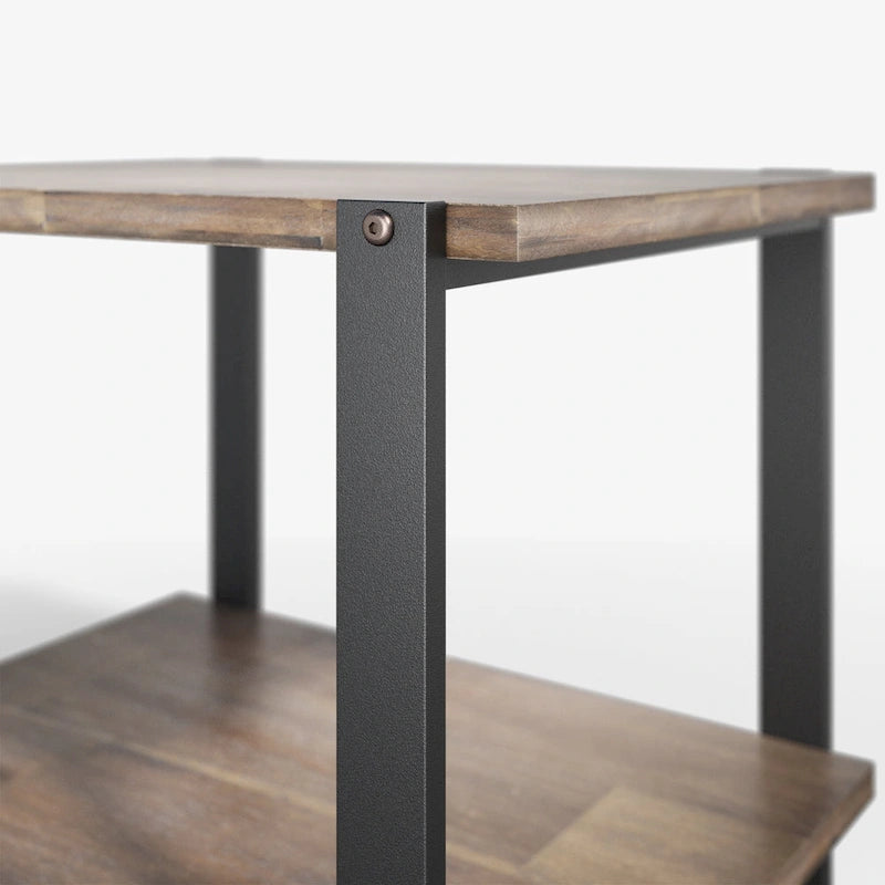 Table d'appoint en bois massif marron