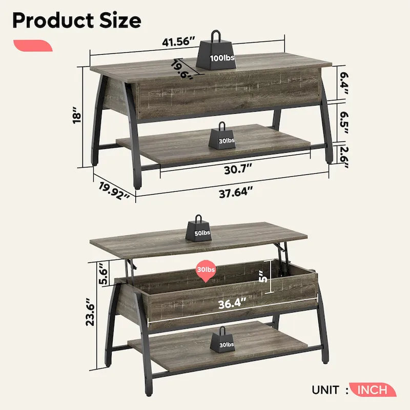 Table basse relevable