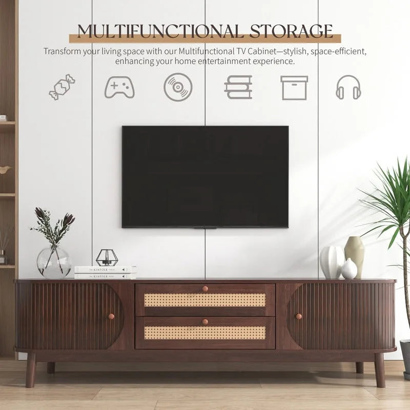 Meuble TV en rotin