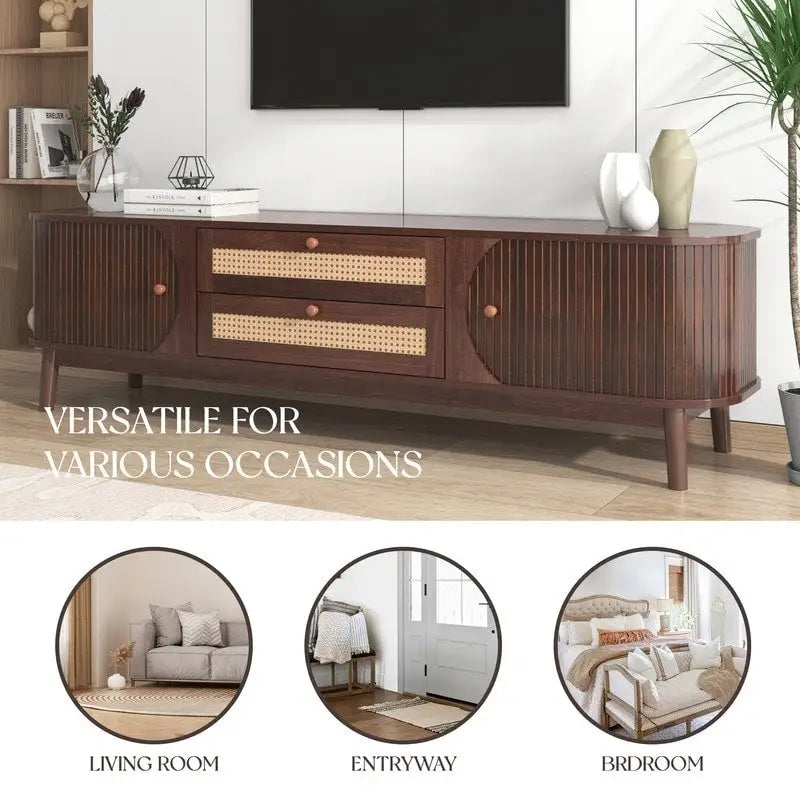 Meuble TV en rotin