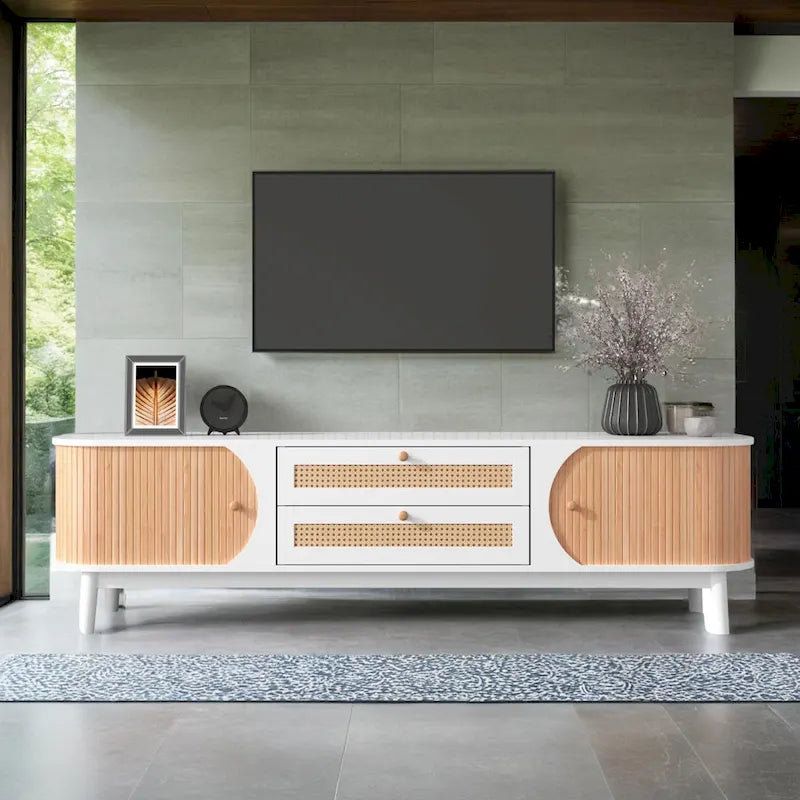 Meuble TV en rotin