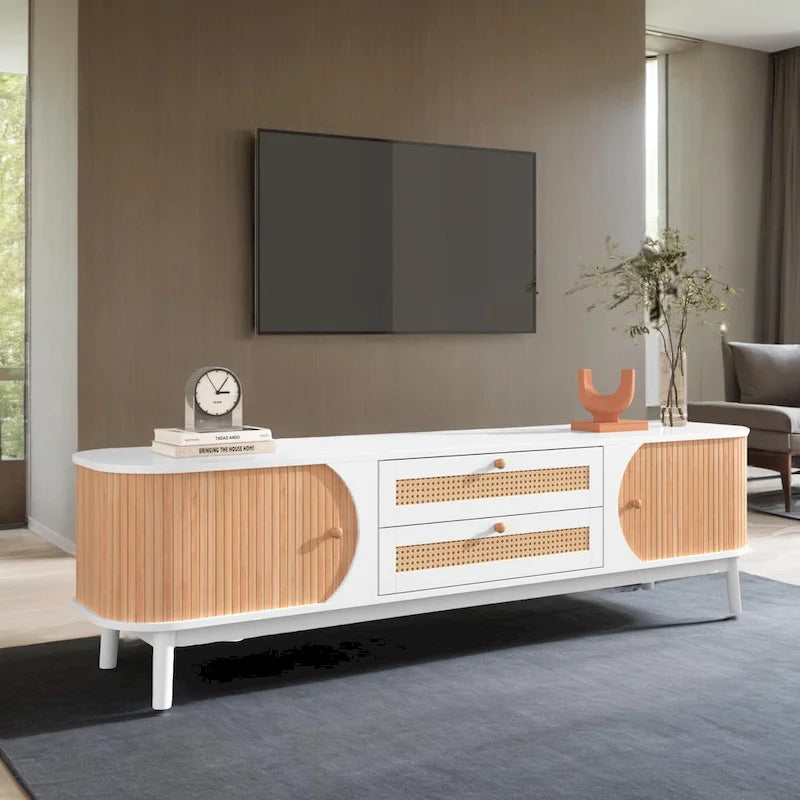 Meuble TV en rotin