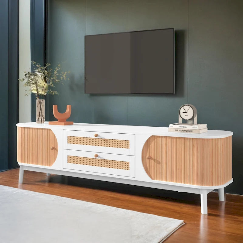 Meuble TV en rotin