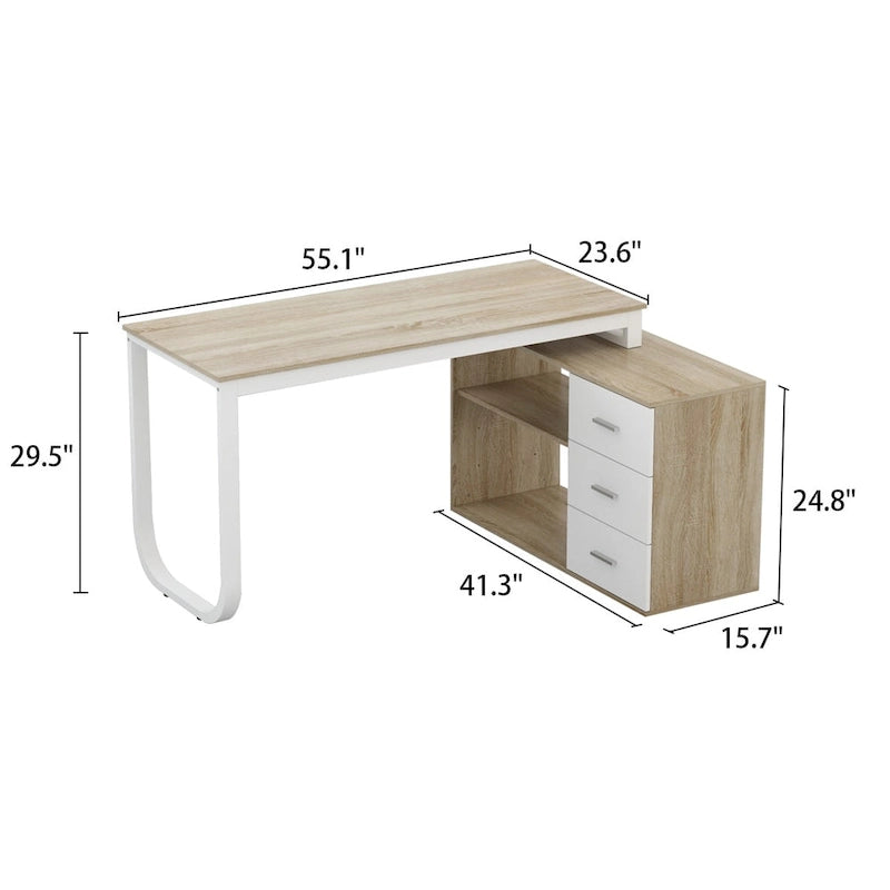 Bureau d'ordinateur d'angle