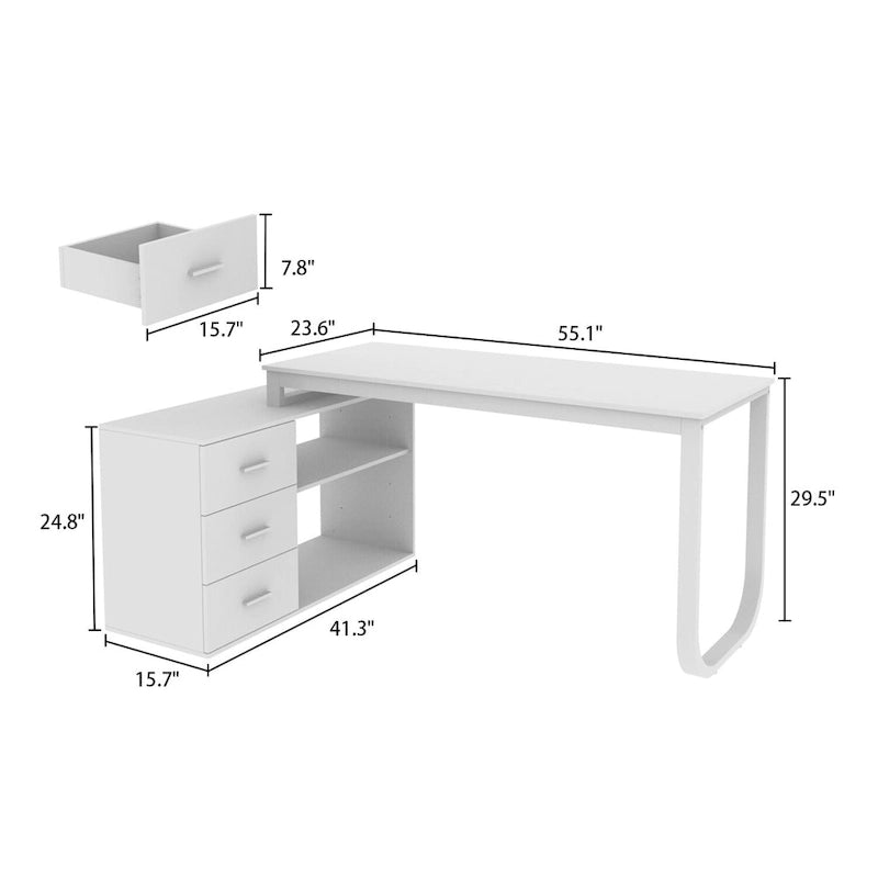 Bureau d'ordinateur d'angle