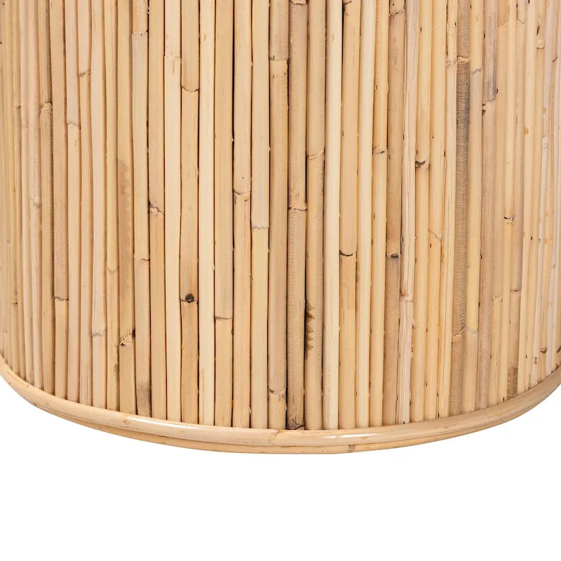 Table de contrôle en rotin naturel bohème