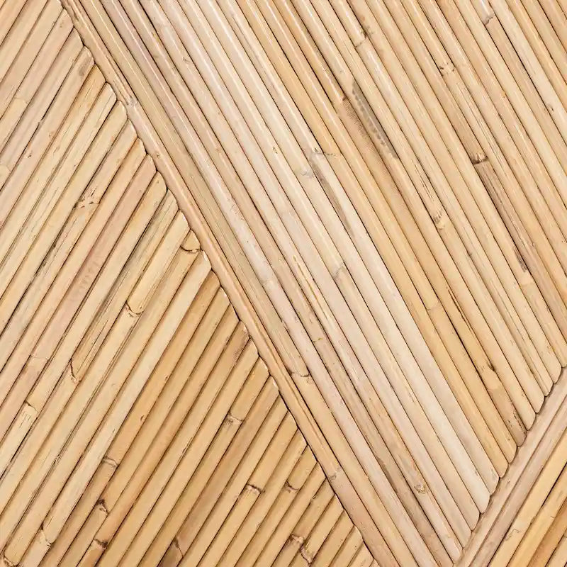 Table de contrôle en rotin naturel bohème