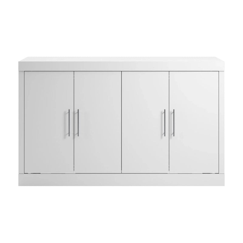 Lit double et armoire (matelas inclus), convenant aux chambres d'amis.