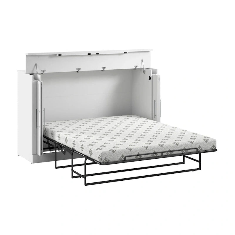 Lit double et armoire (matelas inclus), convenant aux chambres d'amis.