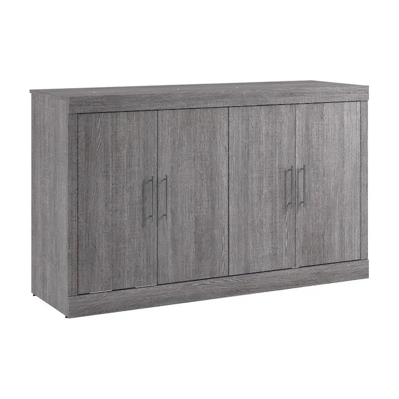 Lit double et armoire (matelas inclus), convenant aux chambres d'amis.