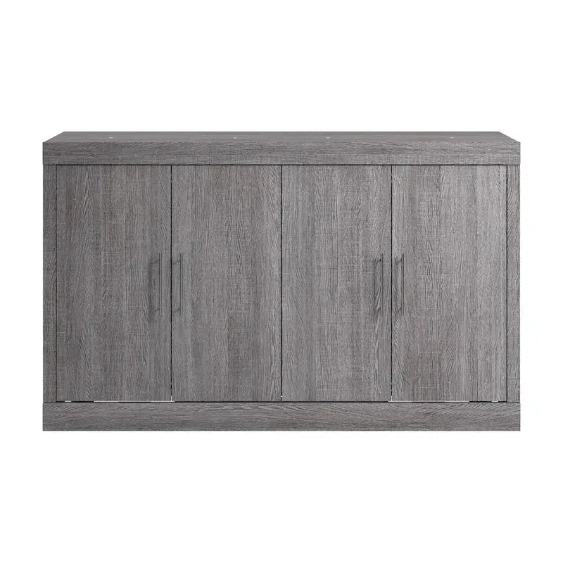 Lit double et armoire (matelas inclus), convenant aux chambres d'amis.