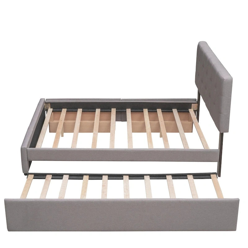 Cadre de lit plateforme king-size en lin