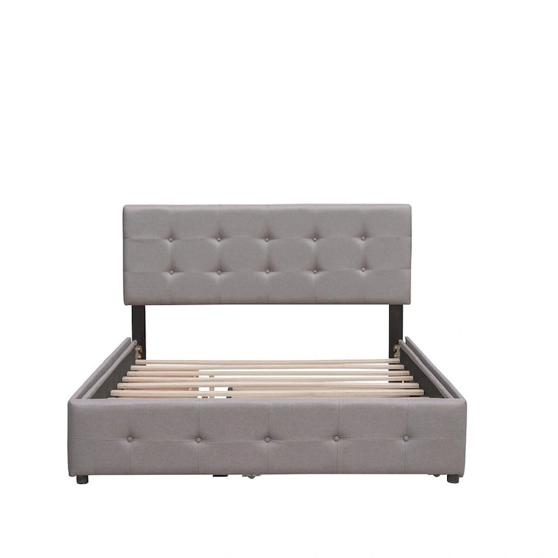 Cadre de lit plateforme king-size en lin