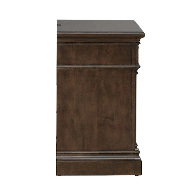 Table de chevet en bois de cerisier satiné