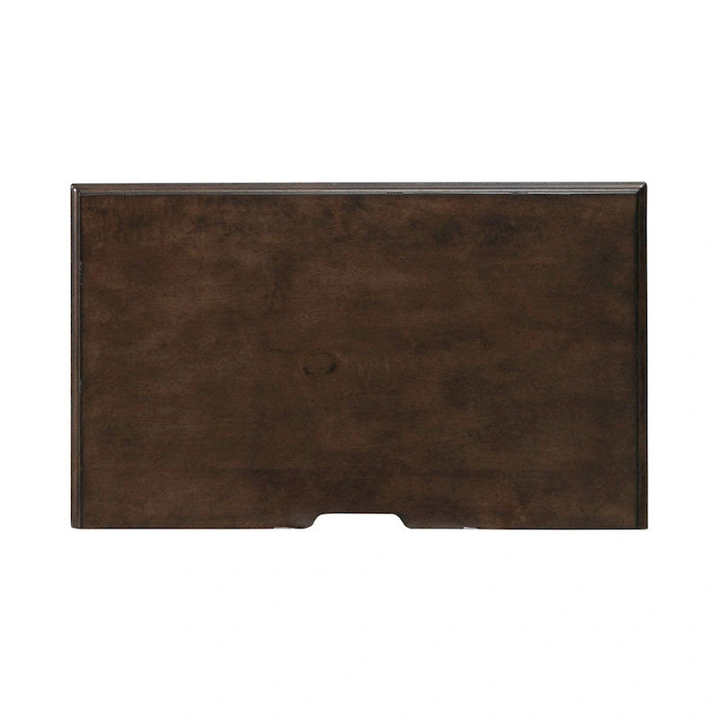 Table de chevet en bois de cerisier satiné