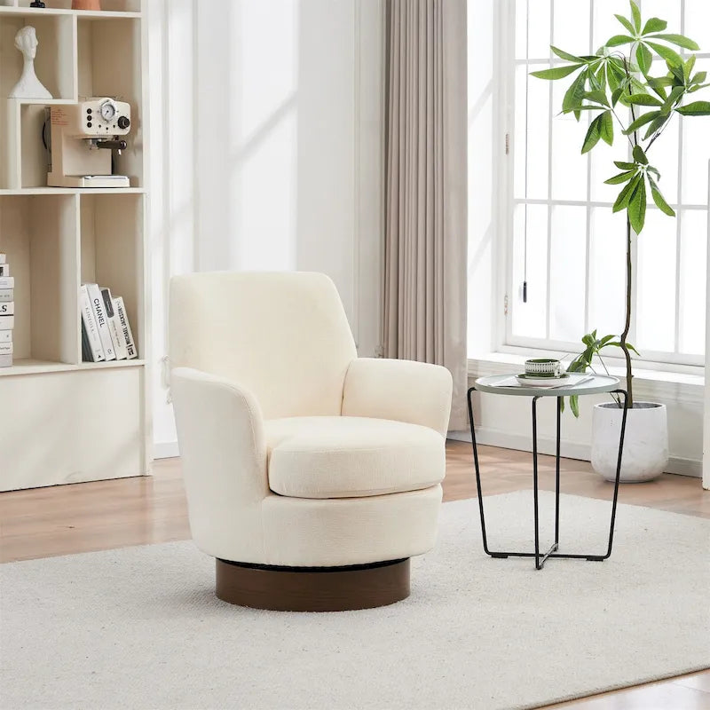 Fauteuil baquet pivotant en fibre de polyester