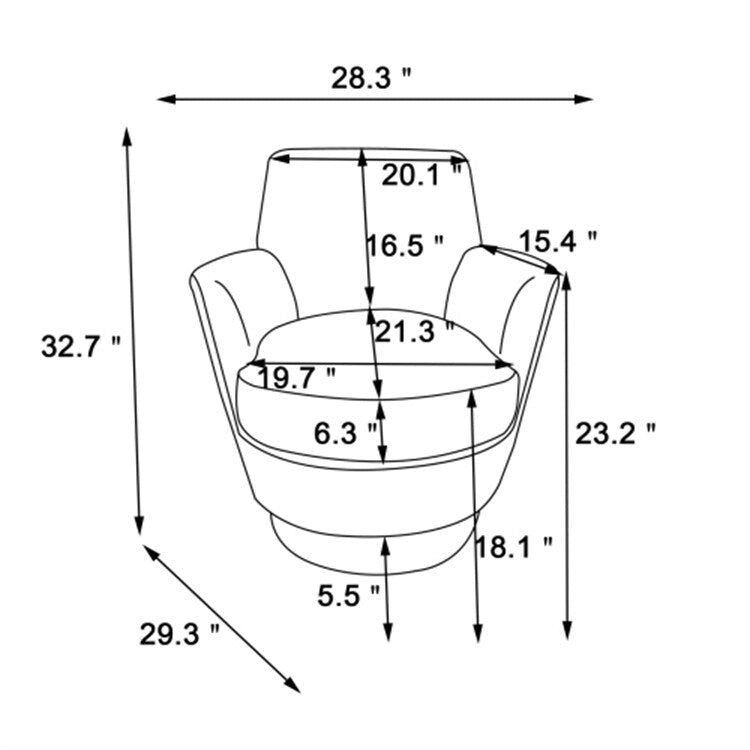Fauteuil baquet pivotant en fibre de polyester