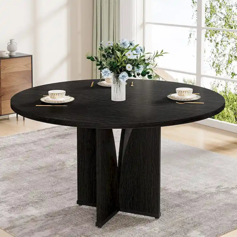 Table à manger ronde en bois