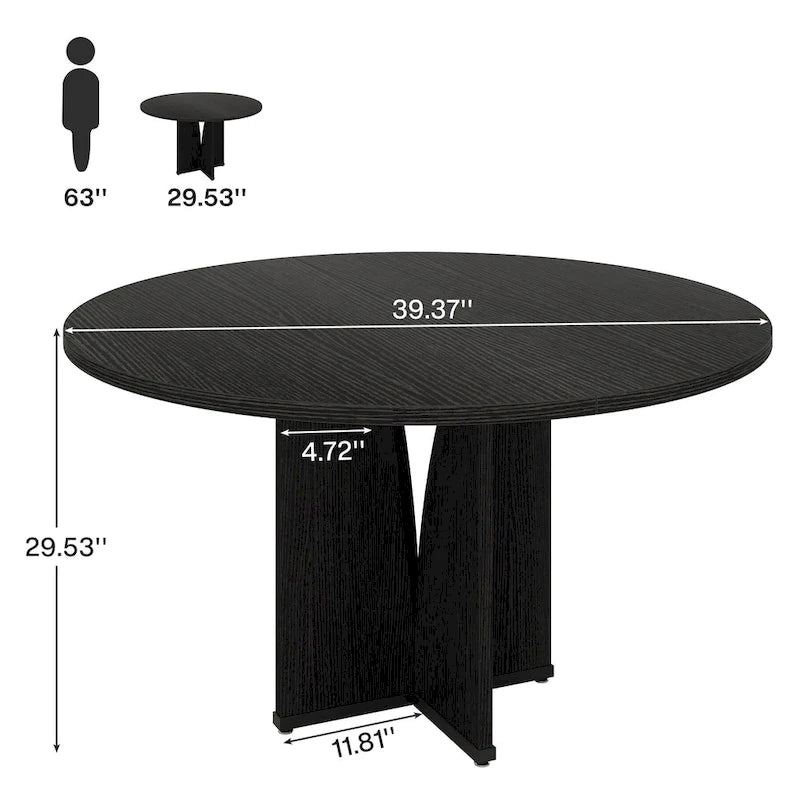 Table à manger ronde en bois