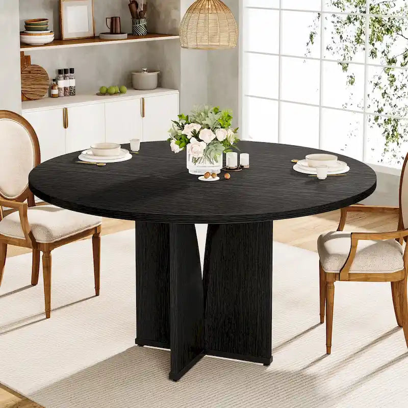 Table à manger ronde en bois