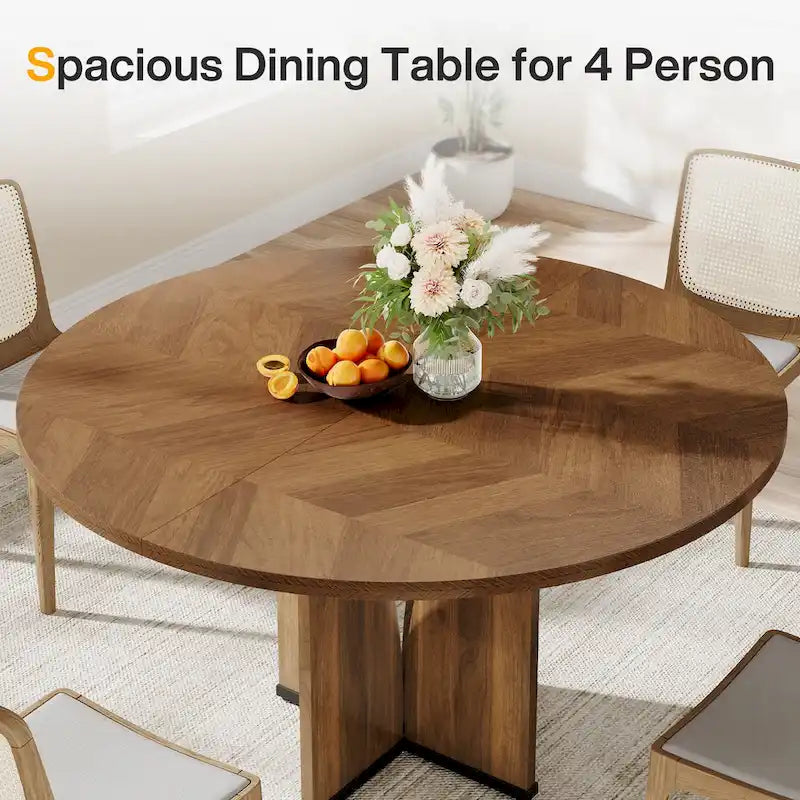 Table à manger ronde en bois