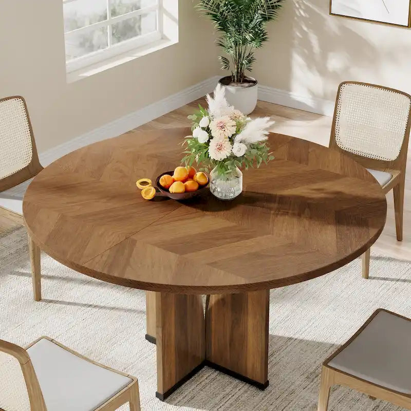 Table à manger ronde en bois