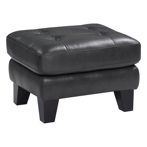 Repose-pieds en bois massif gris foncé