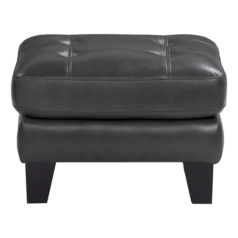 Repose-pieds en bois massif gris foncé