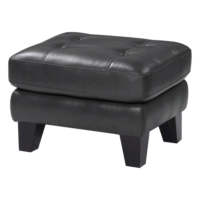 Repose-pieds en bois massif gris foncé