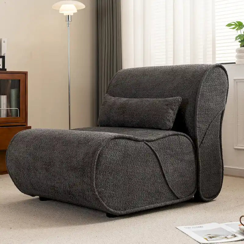 Fauteuil inclinable en velours doux