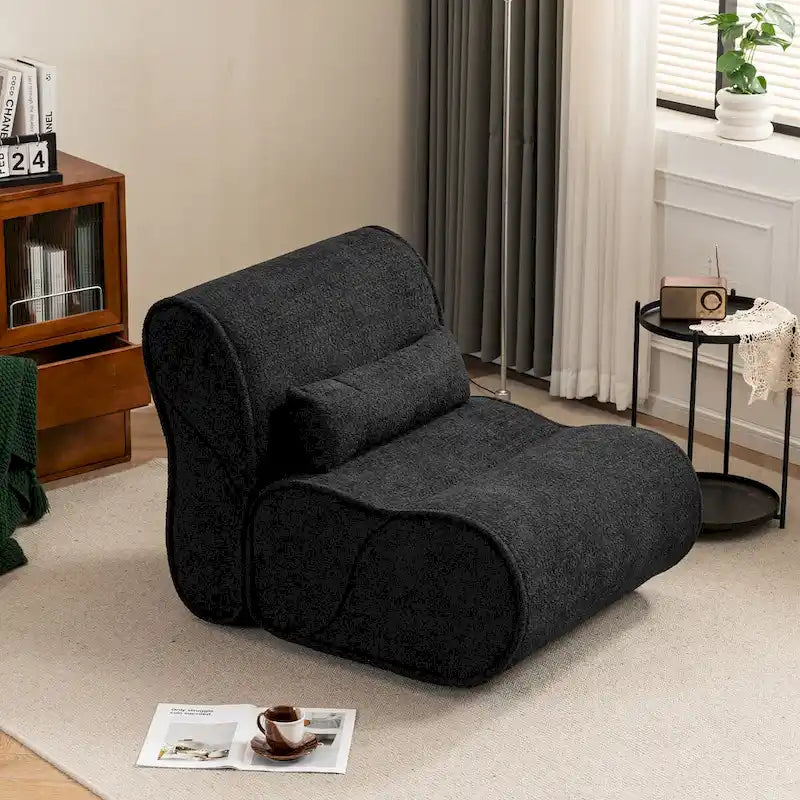 Fauteuil inclinable en velours doux