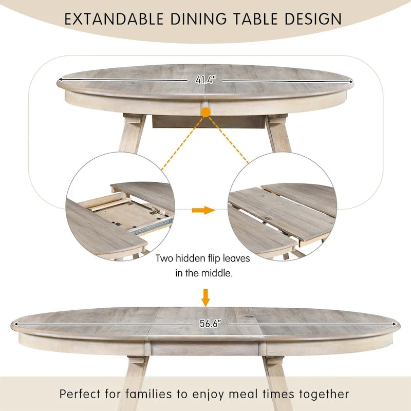 Table de salle à manger vintage en bois