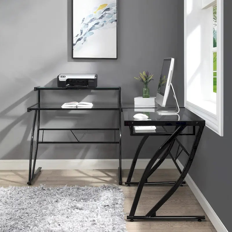 Table de jeu et de montage en L pour bureau à domicile
